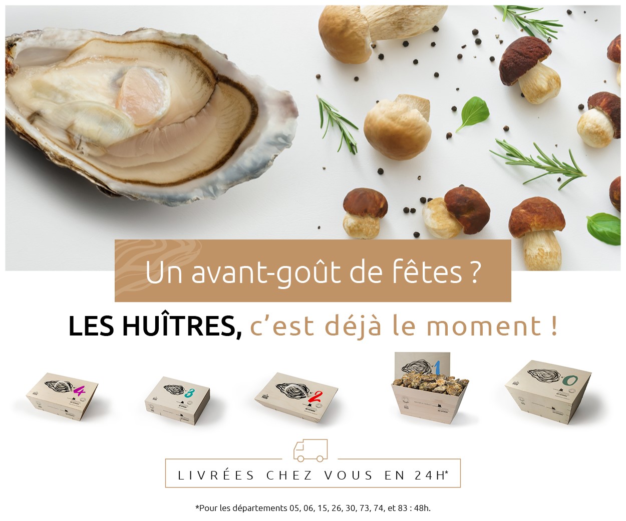 Un avant-goût de fêtes ? Les huîtres, c'est déjà le moment ! Livrer chez vous en 24h